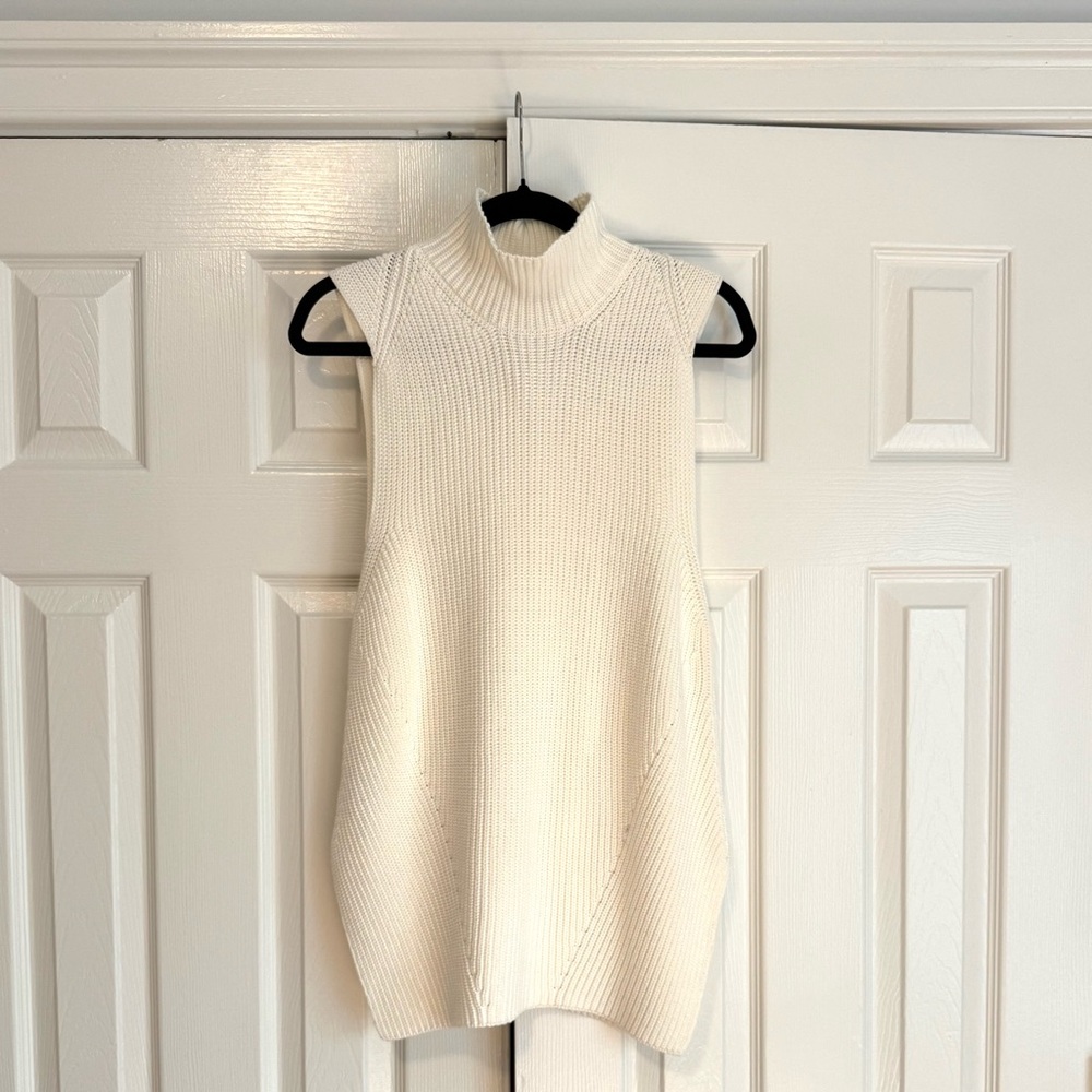 Ann Taylor Cream Cowl Neck Sweater